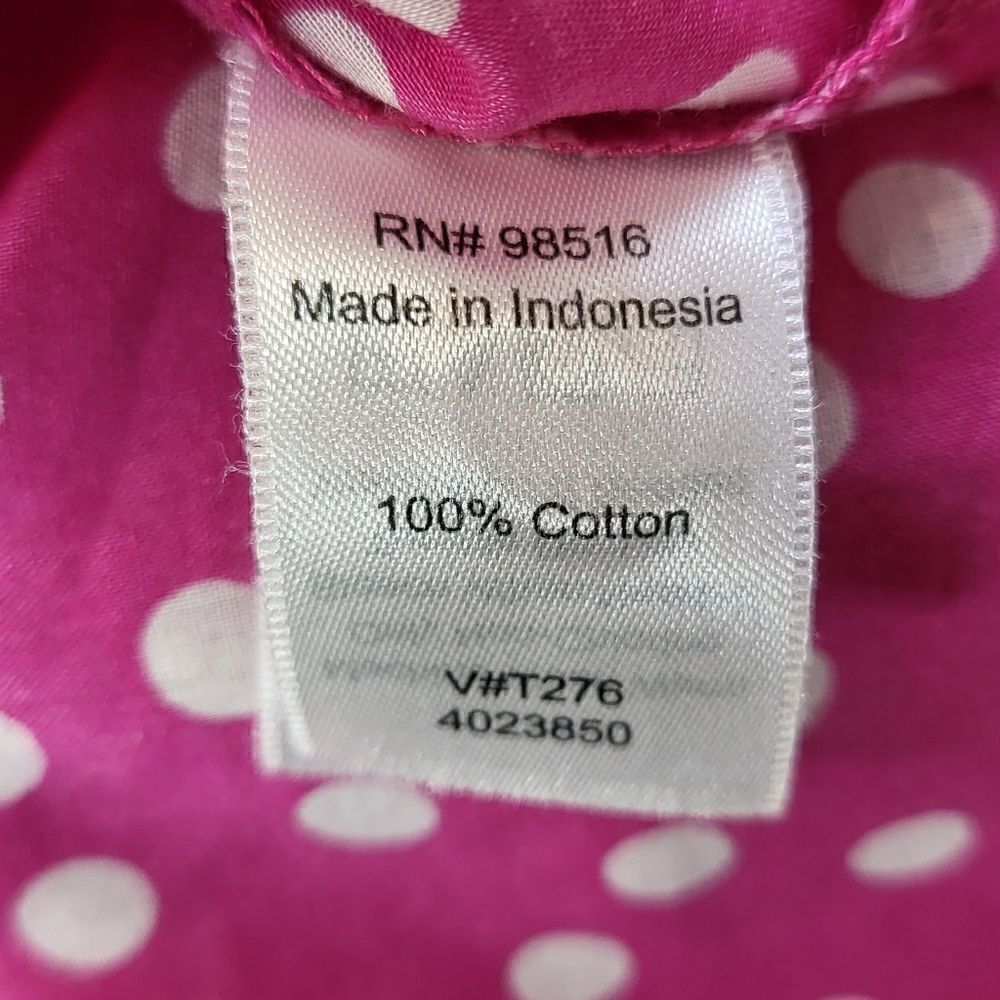 Coldwater Creek Pink & White Polka Dot Blouse - Picture 8 of 8